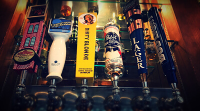 Assortment of beer taps