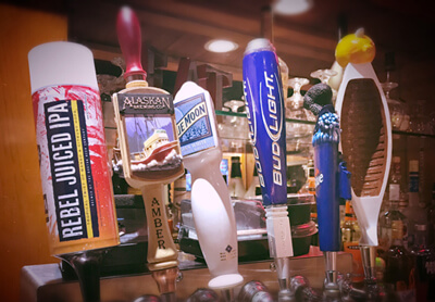 Assortment of beer taps